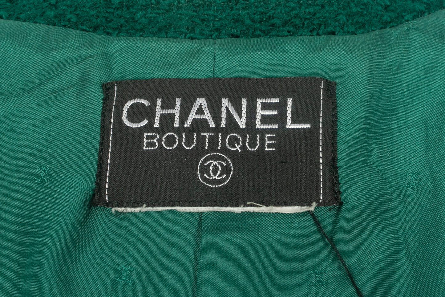 Veste verte Chanel 1990's