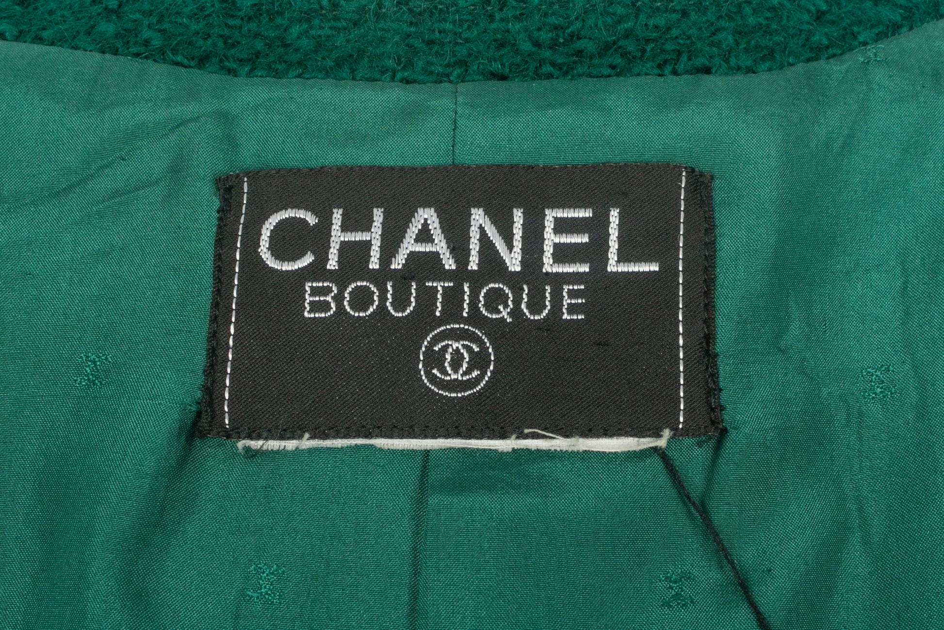 Veste verte Chanel 1990's