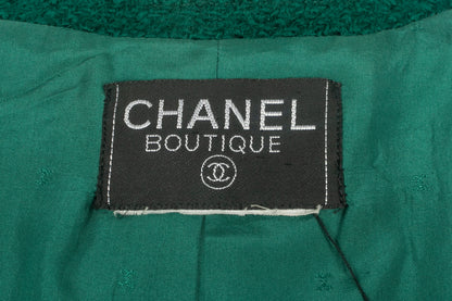 Veste verte Chanel 1990's
