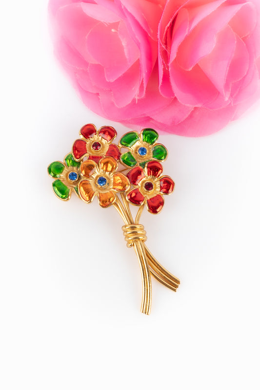 Broche "bouquet" Yves Saint Laurent