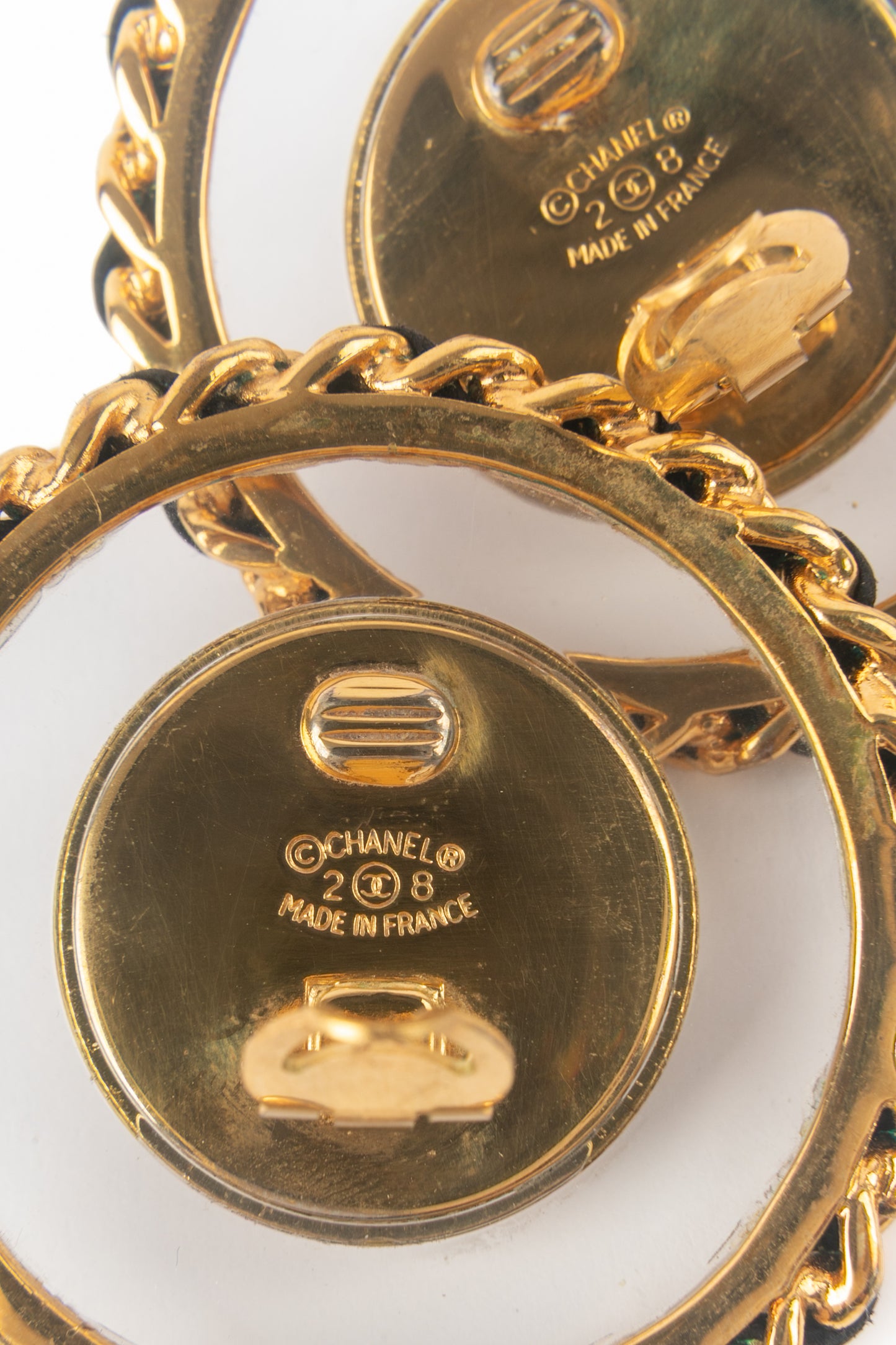 Boucles d'oreilles baroques Chanel 1990's