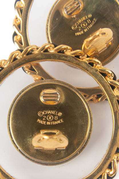 Boucles d'oreilles baroques Chanel 1990's