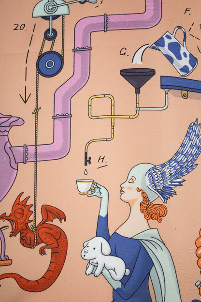 Carré / Foulard "Tea for two" Hermès