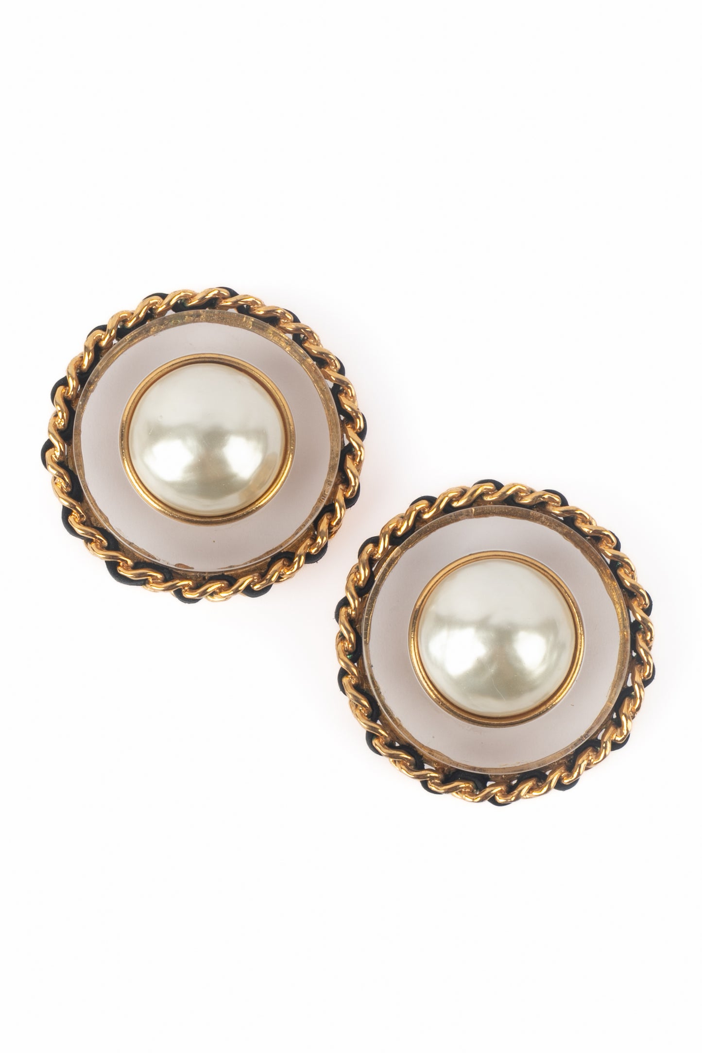 Boucles d'oreilles baroques Chanel 1990's