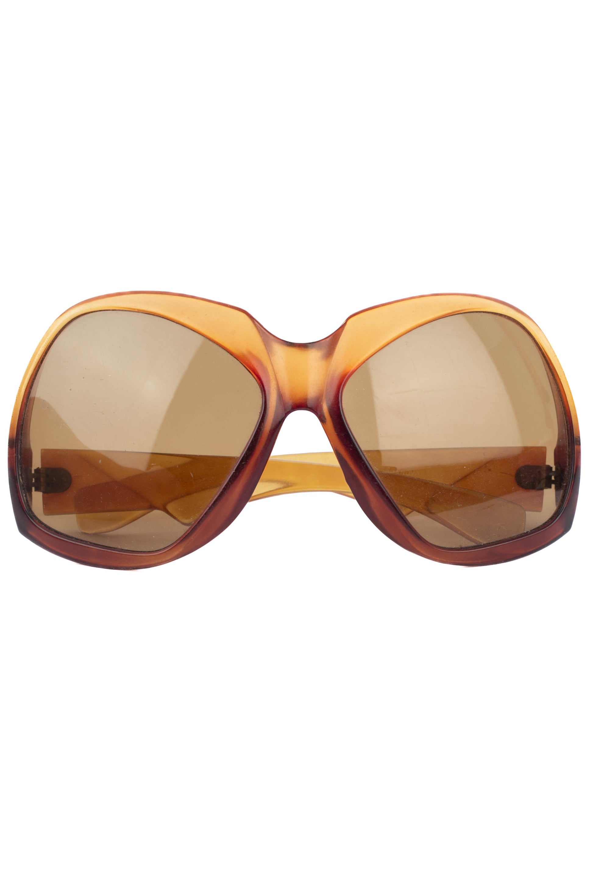 Lunettes de soleil en bakelite orange 