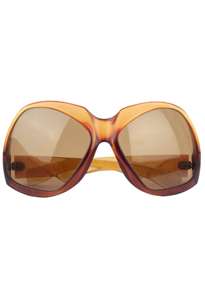 Lunettes de soleil en bakelite orange 