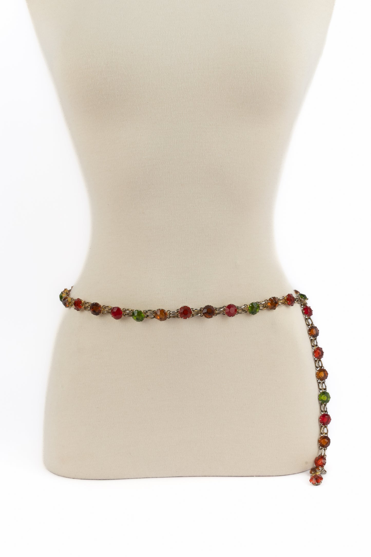 Collier de strass multicolore 1960's