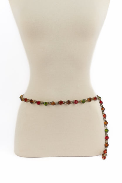 Collier de strass multicolore 1960's