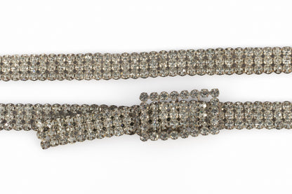 Ceinture strassée argentée