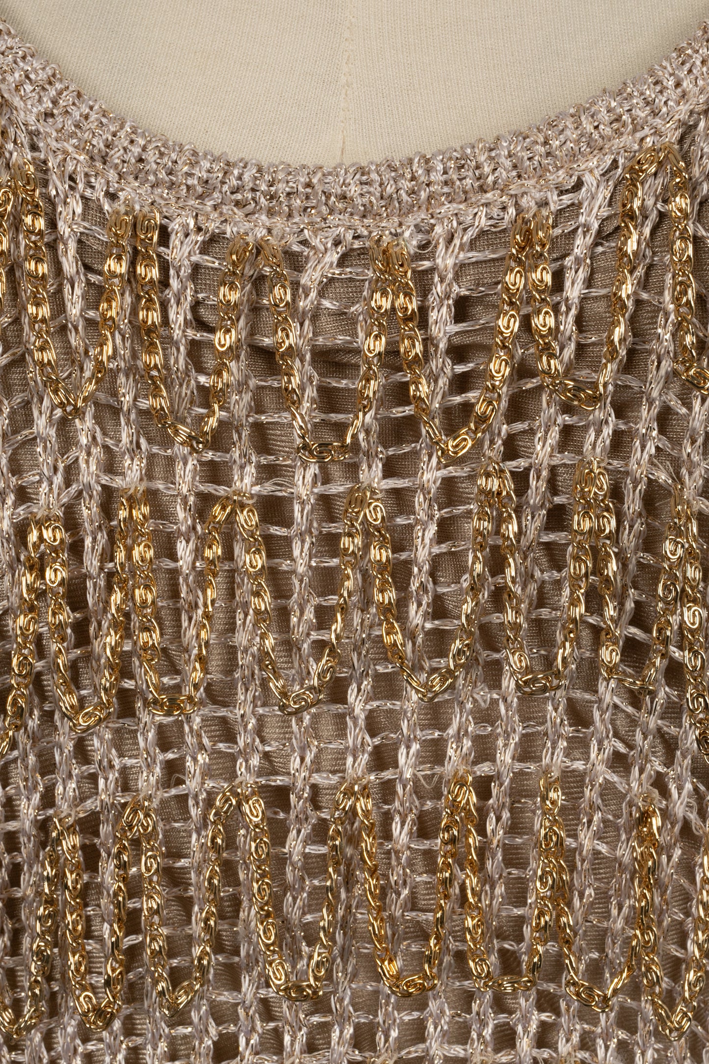 Robe en maille dorée Azzaro