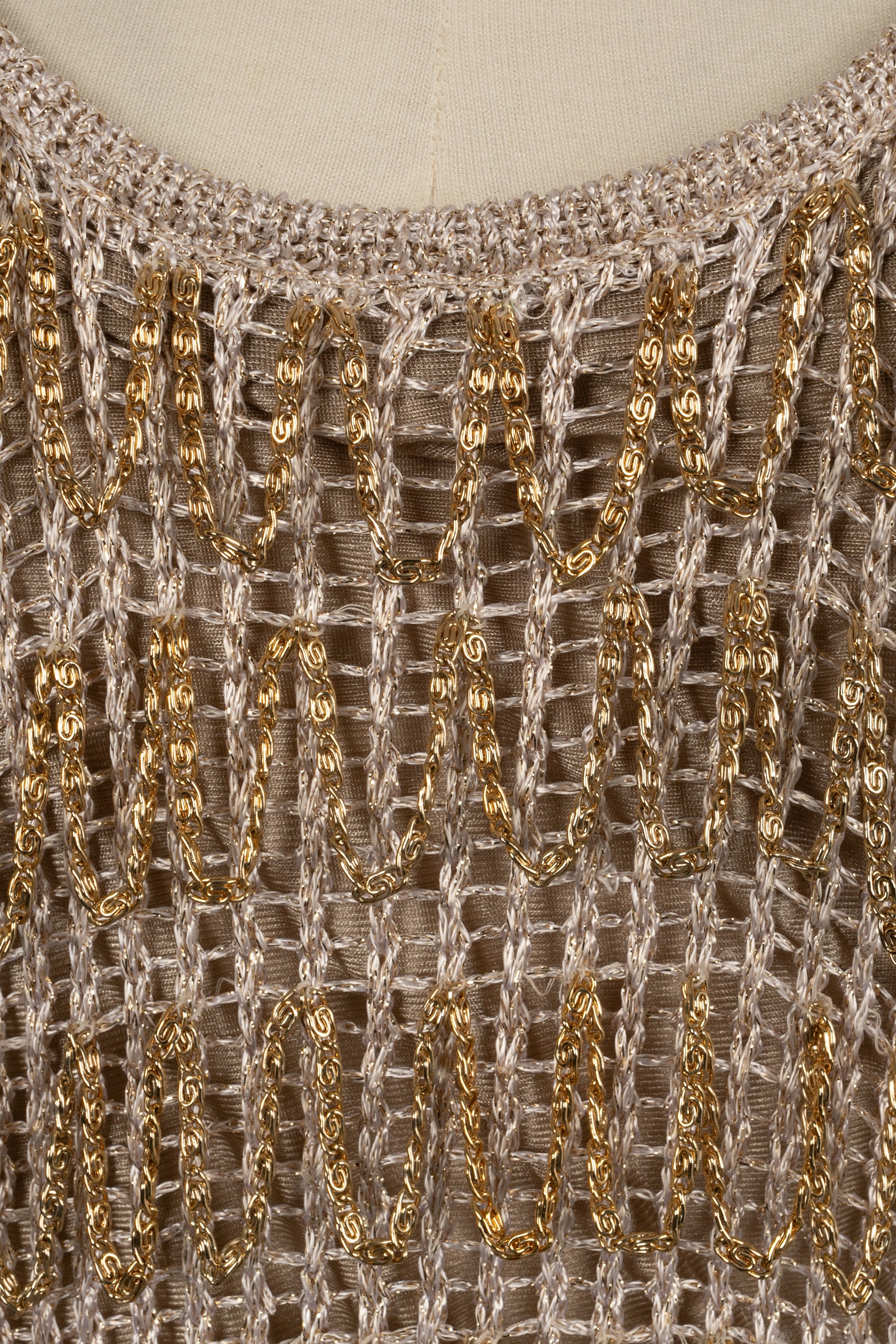 Robe en maille dorée Azzaro