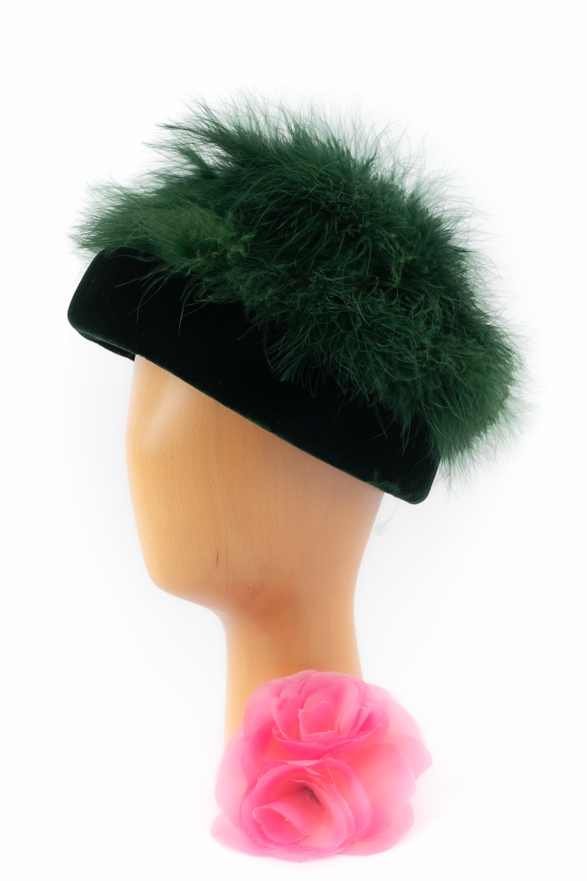 Chapeau vintage à plumes