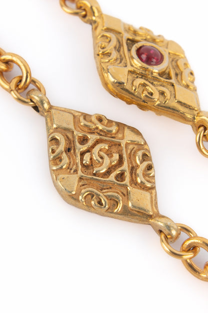 Collier doré Chanel 1985's