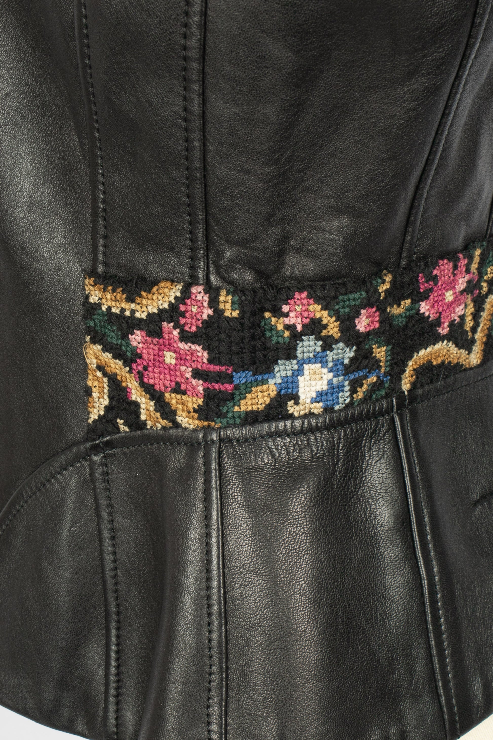 Veste en cuir John Galliano