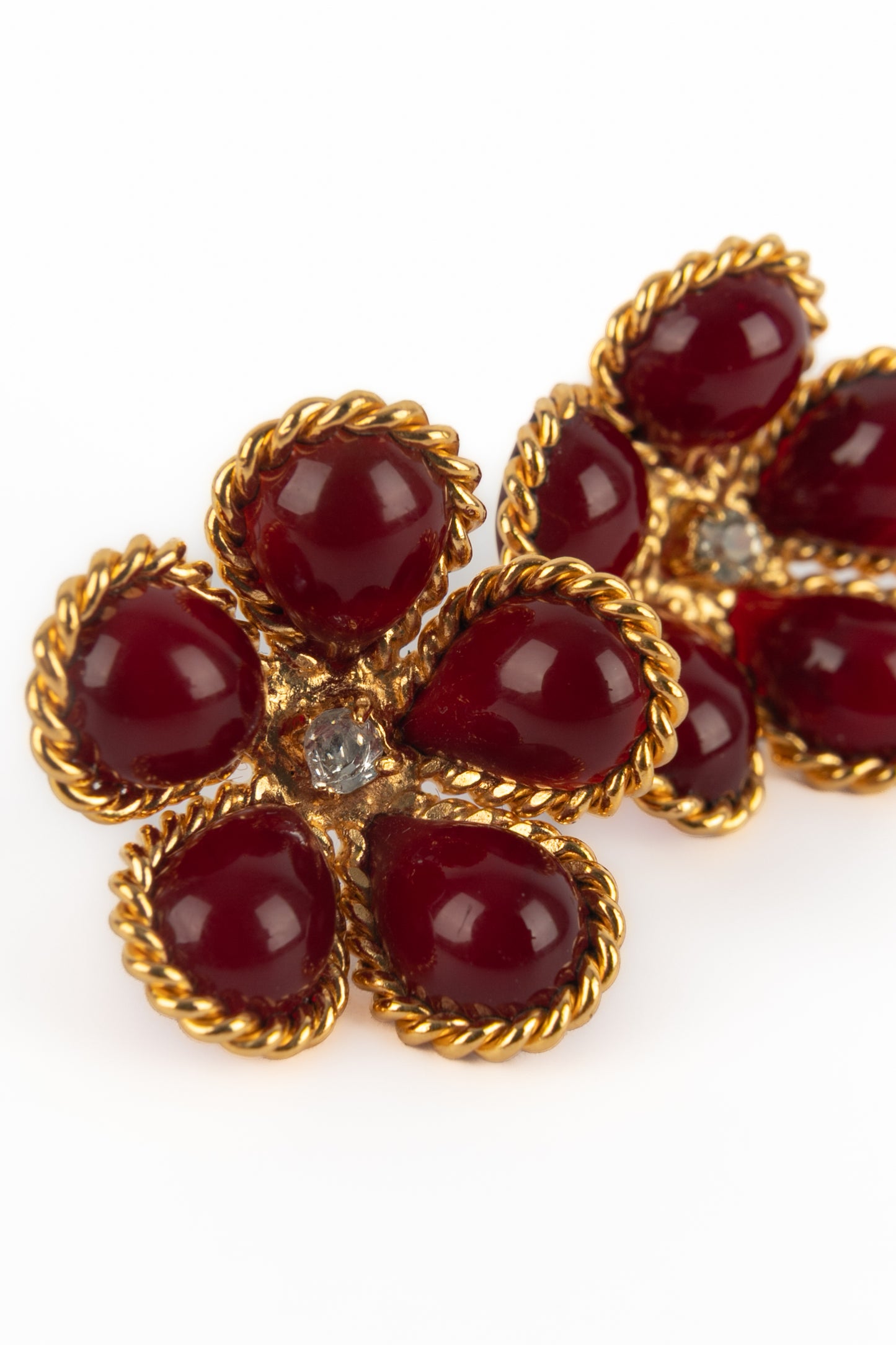 Boucles d'oreilles rouges Augustine