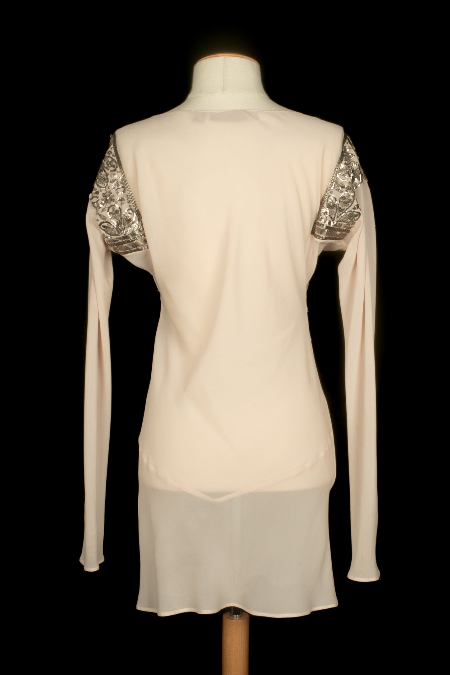 Haut en soie rose Galliano