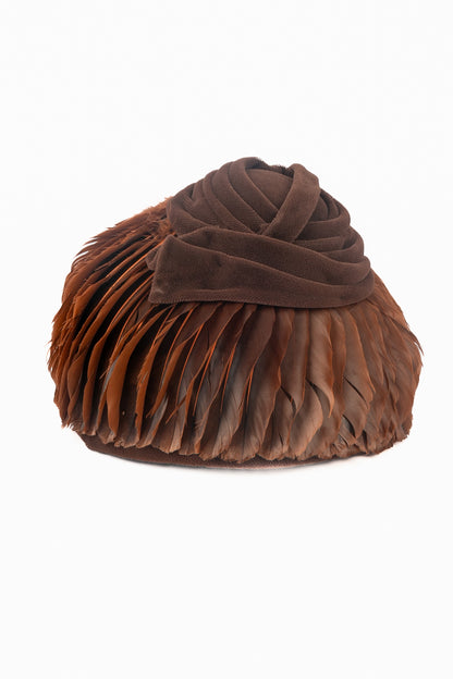 Chapeau vintage en plumes