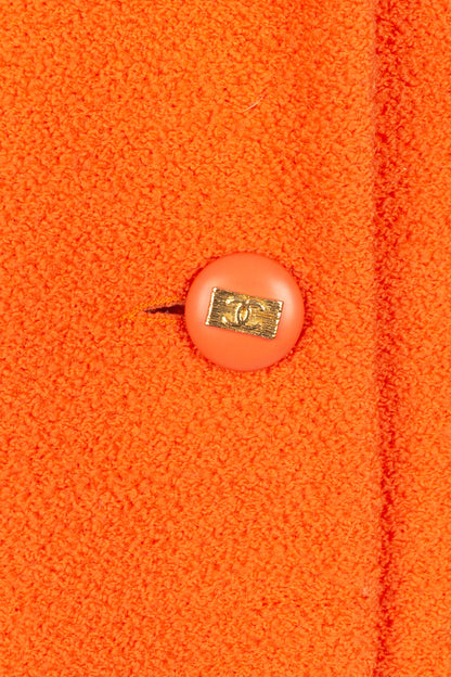 Veste orange Chanel 1990's