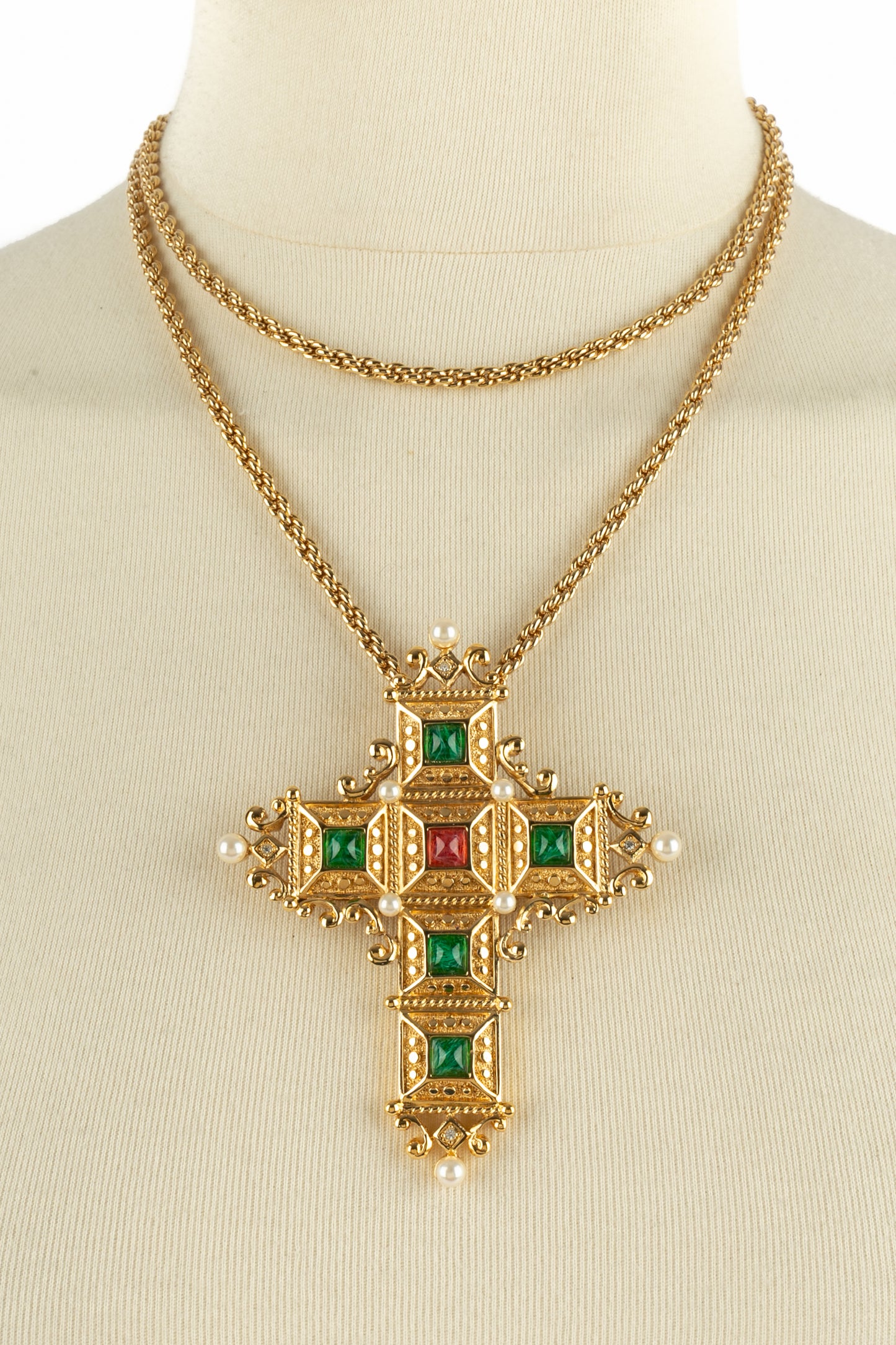 Collier "Croix" Christian Dior