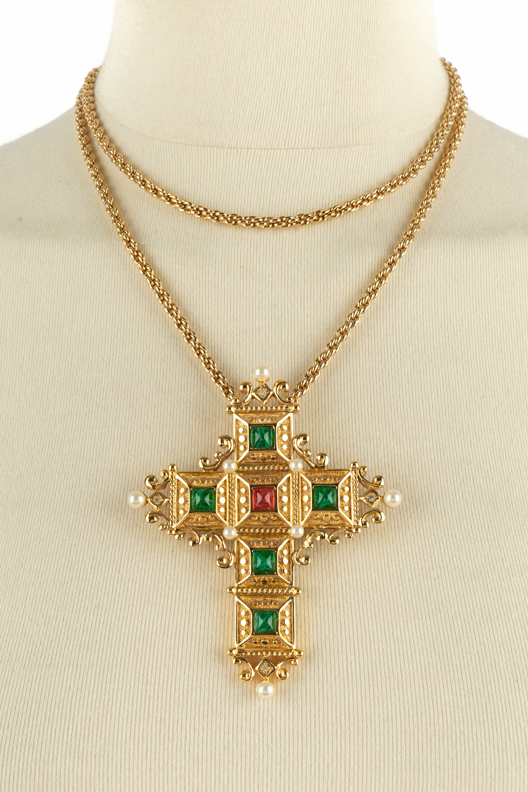 Collier "Croix" Christian Dior
