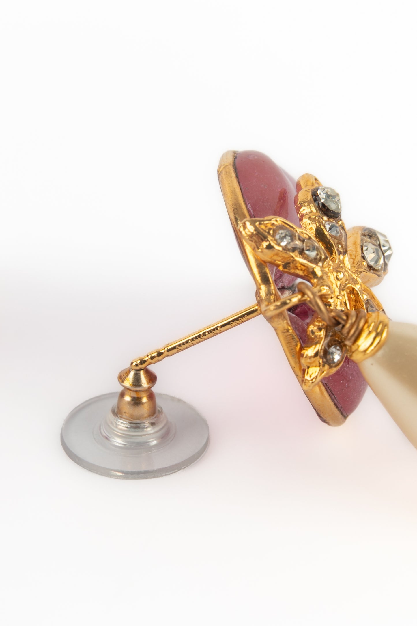 Boucles d'oreilles roses Augustine