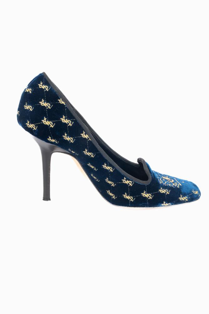 Escarpins en velours Yves Saint Laurent 