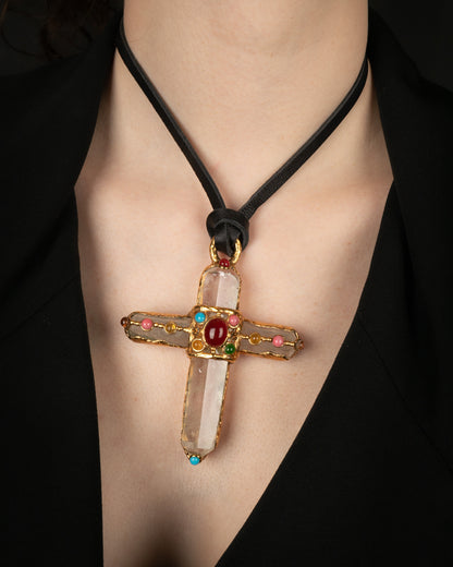 Collier croix Chanel 1993