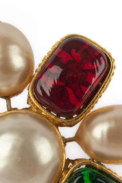 Broche croix Chanel 1990's