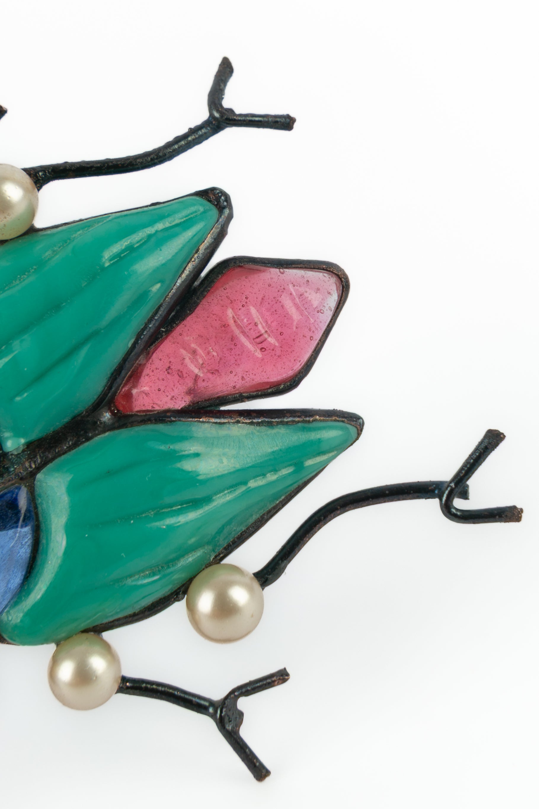 Broche insecte en pâte de verre Loulou de la Falaise