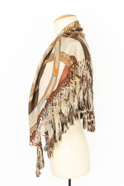 Foulard "Coaching" en cachemire Hermès