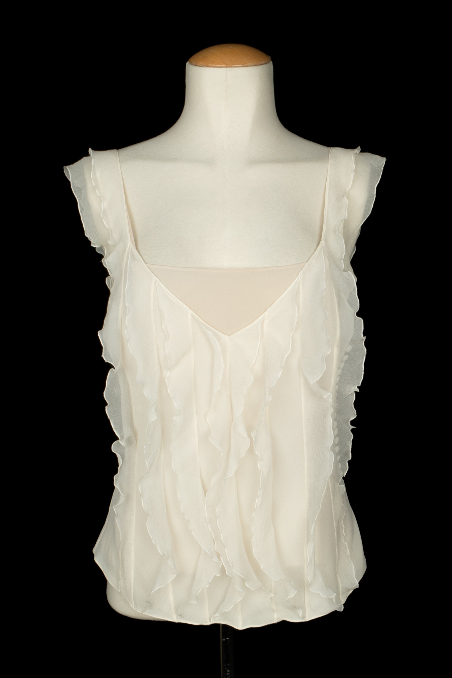 Top Christian Dior à volants