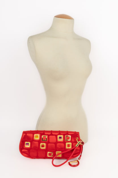 Sac pochette en satin Dior 