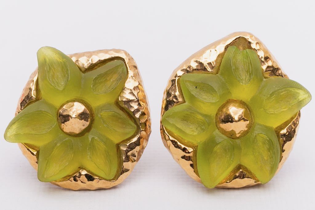 Boucles d'oreilles jaunes Guy Laroche