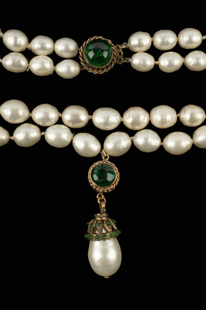 Collier de perles Chanel 1980's