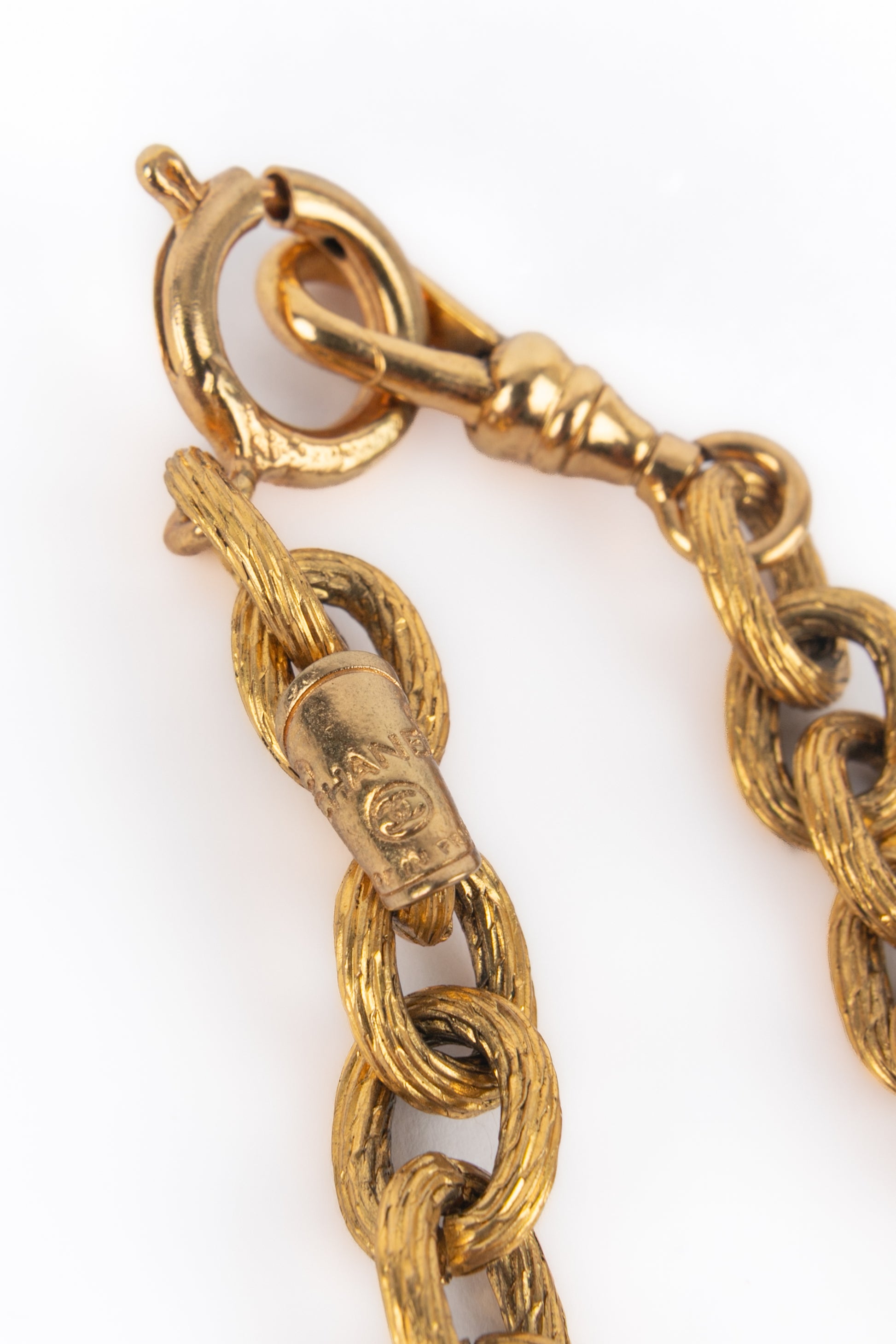 Collier doré Chanel 1985-1990