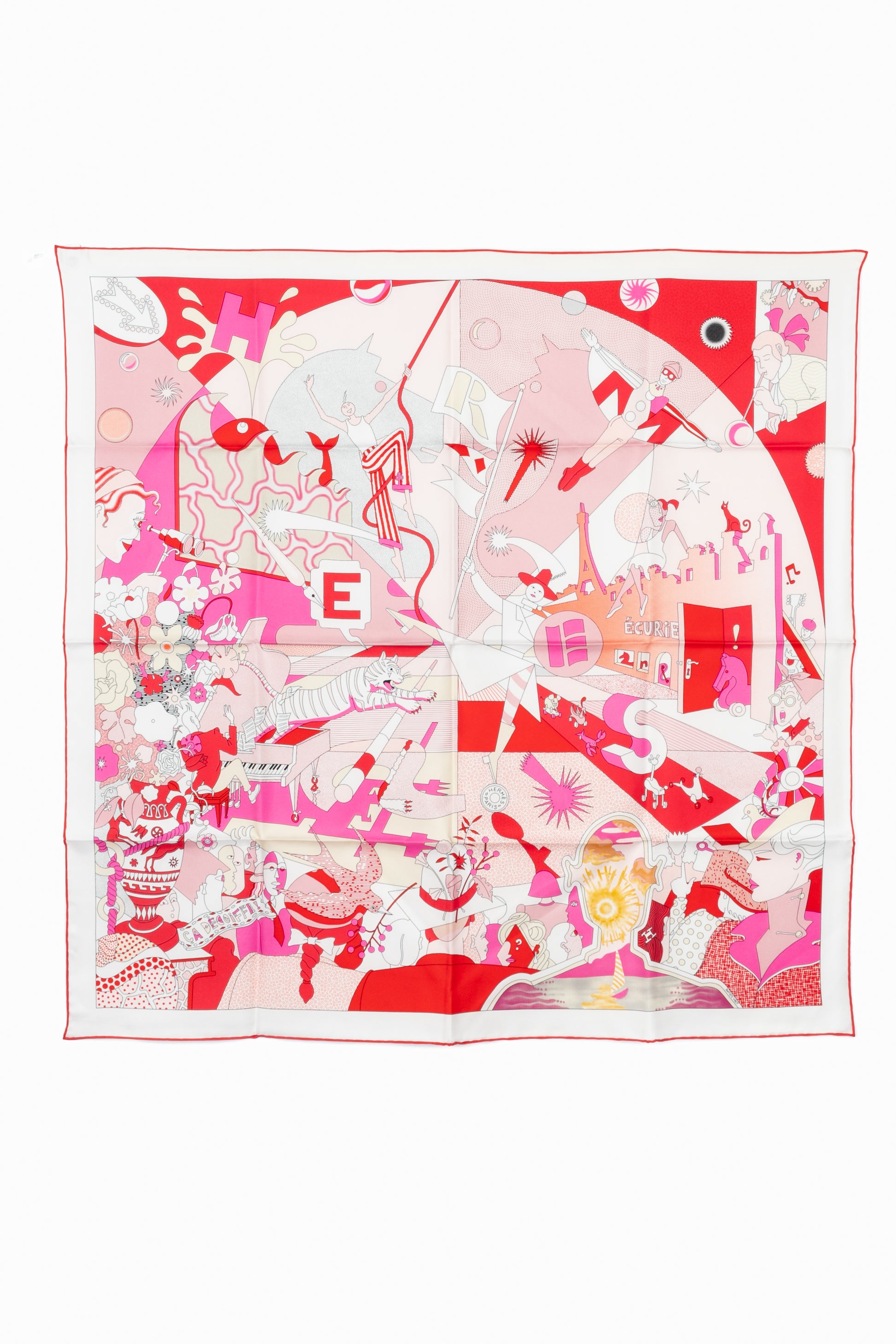 Carré / Foulard "ça décoiffe" Hermès
