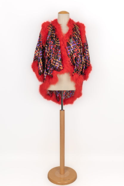 Veste en mousseline et plumes Yves Saint Laurent