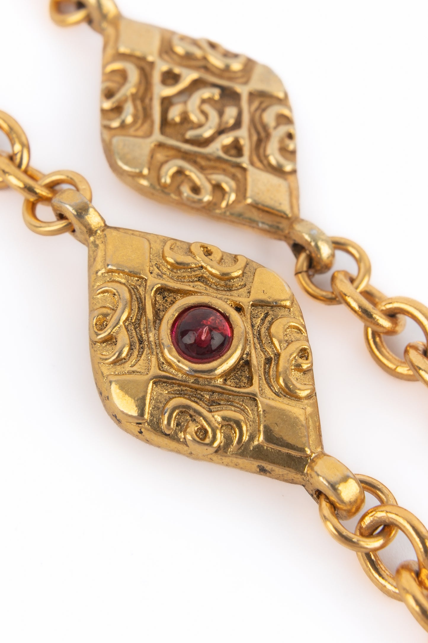 Collier doré Chanel 1985's