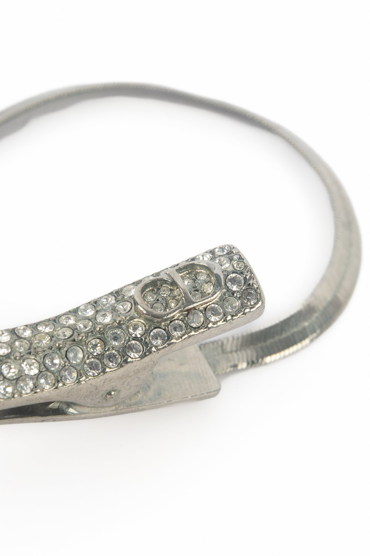 Collier "Barrette" argentée Dior 