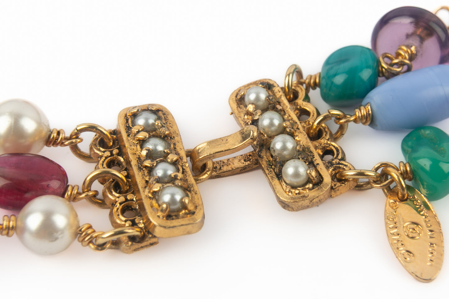 Collier coloré Chanel 1980's