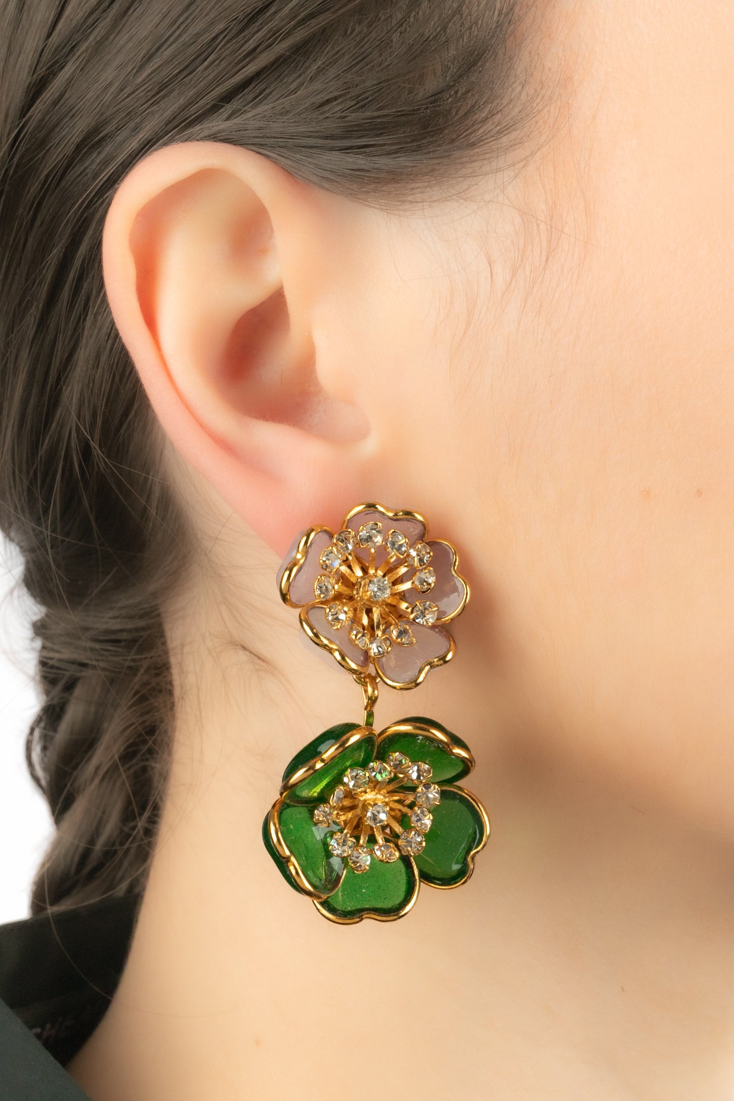 Boucles d'oreilles fleurs Augustine