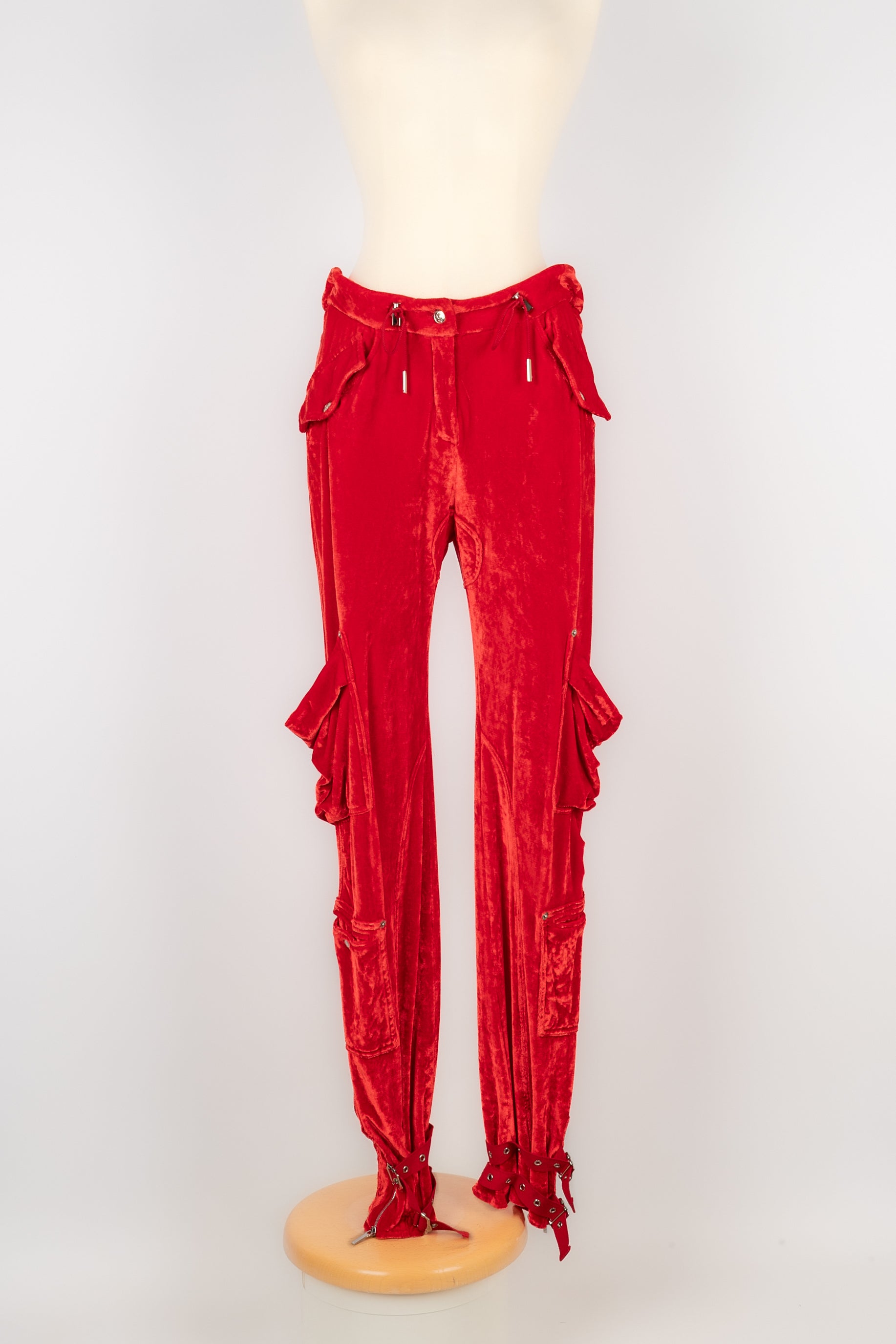 Christian Dior velor wide trousers BLACK Christian Dior pants 2003