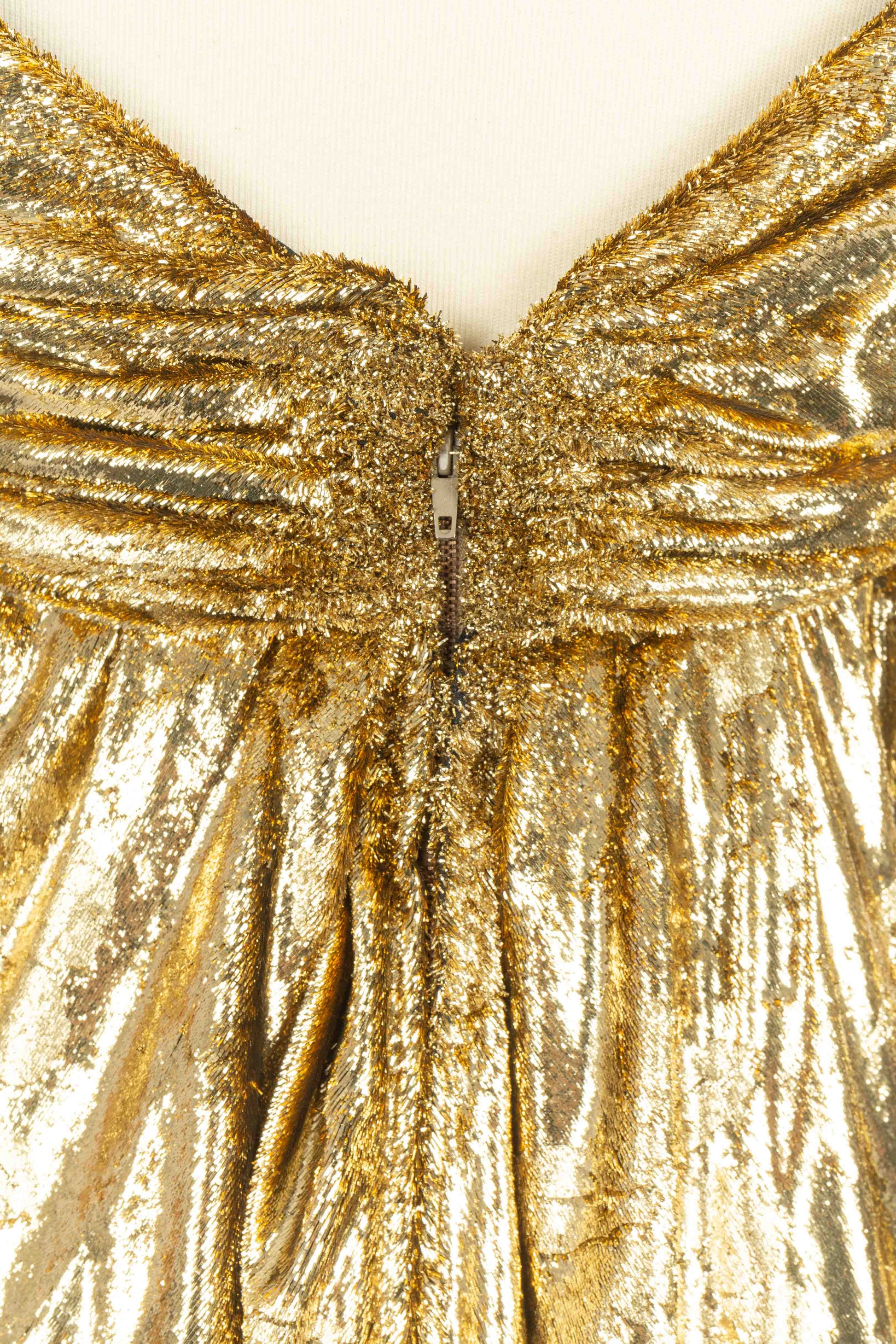 Robe dorée Nina Ricci Haute Couture 