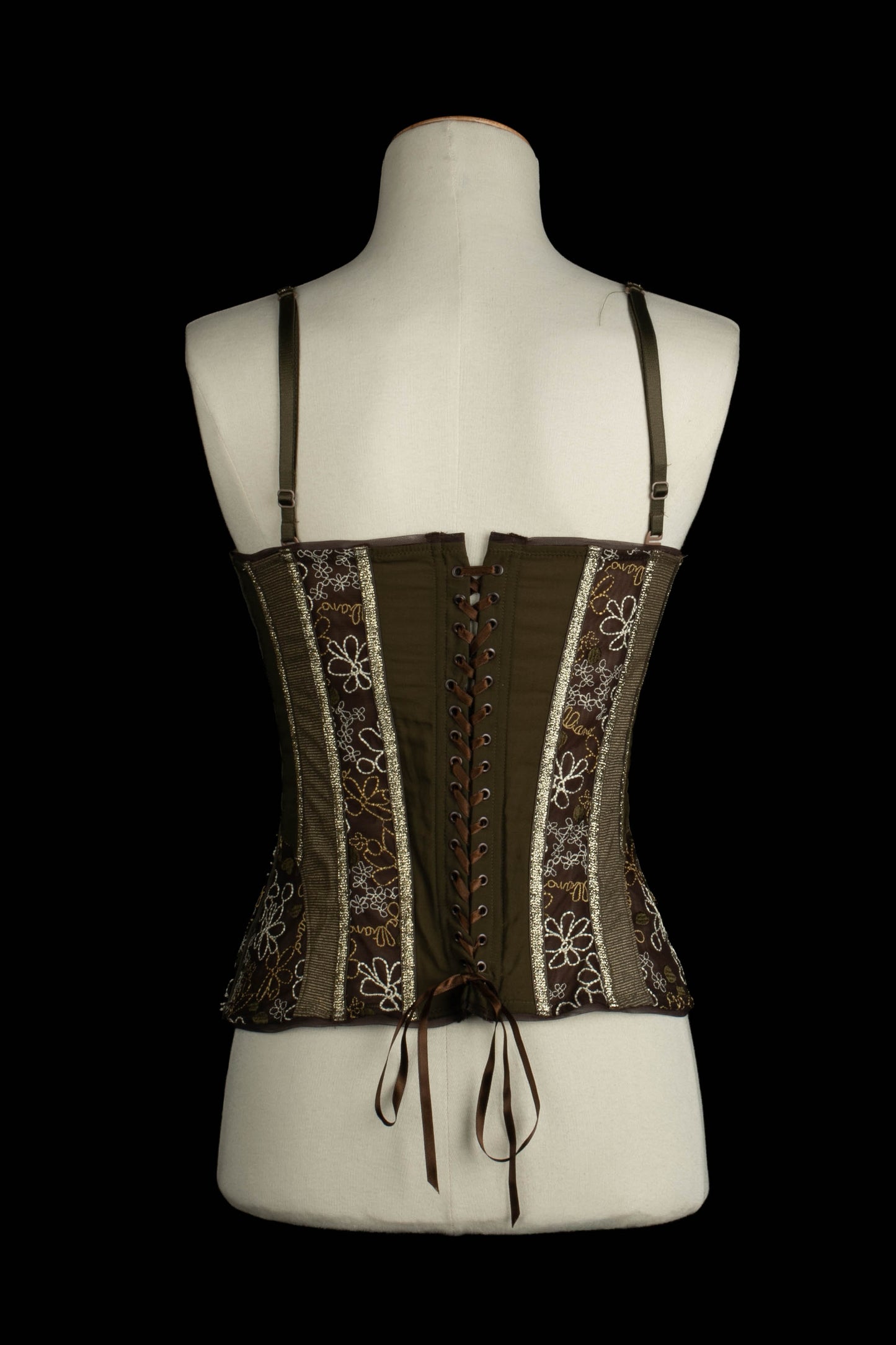 Haut bustier vert John Galliano 