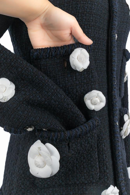 Veste "camélias" Chanel Hiver 2023