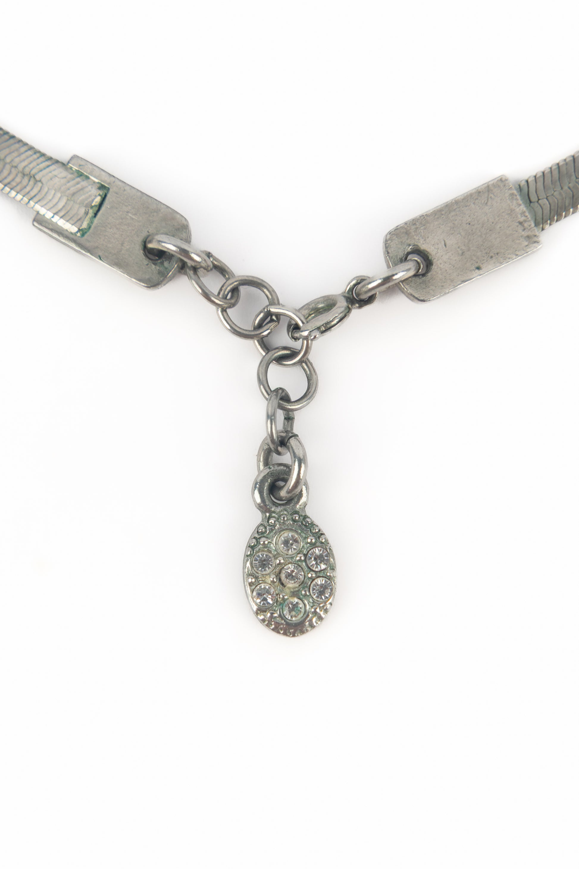 Collier "Barrette" argentée Dior 