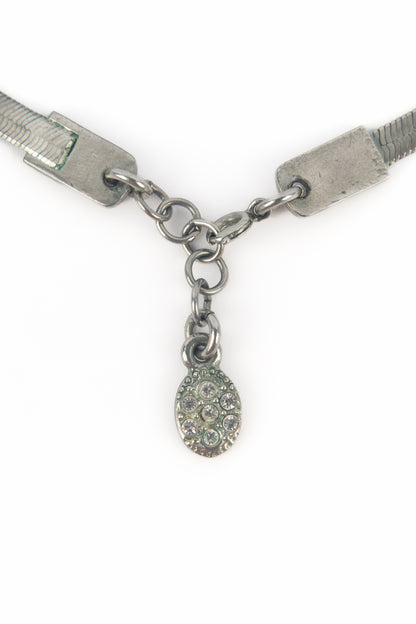 Collier "Barrette" argentée Dior 