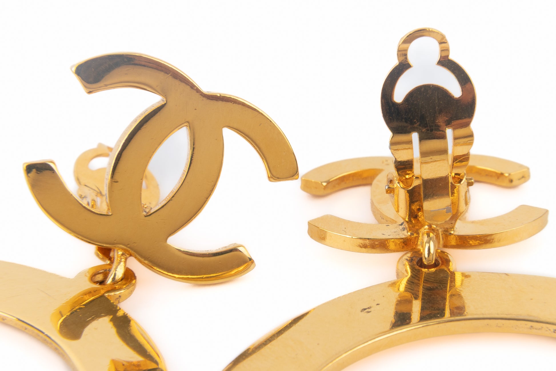 Boucles d'oreilles cc Chanel 1989-1990