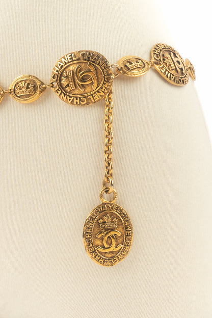 Ceinture dorée Chanel 1980's