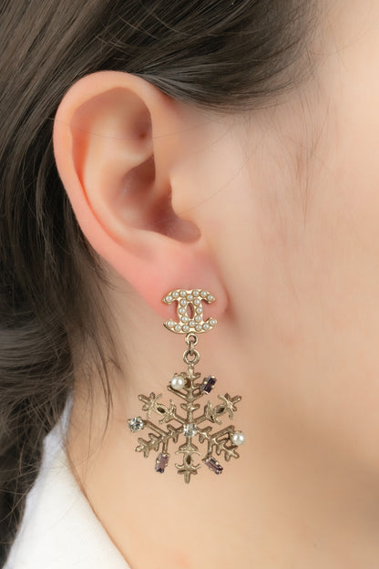 Boucles d'oreilles "Flocon de neige" Chanel